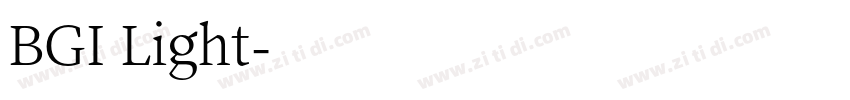 BGI Light字体转换